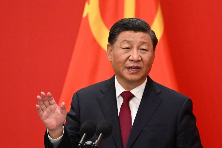 Líder da China, Xi Jinping, discursa no 20º Congresso do Partido Comunista Chinês, em Pequim