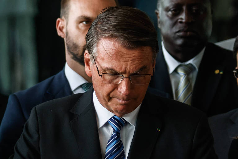 Presidente Jair Bolsonaro em pronunciamento após derrota nas urnas
