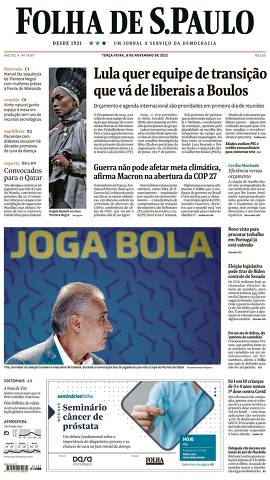 Capa da Edição Nacional da Folha