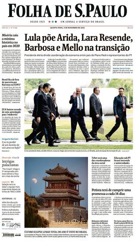 Capa da Edição Nacional da Folha