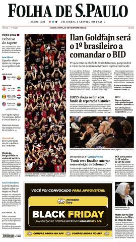 Capa da Edição Nacional da Folha