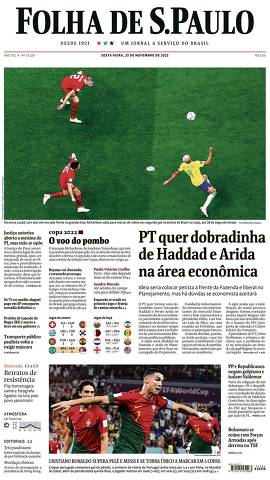 Capa da Edição Nacional da Folha