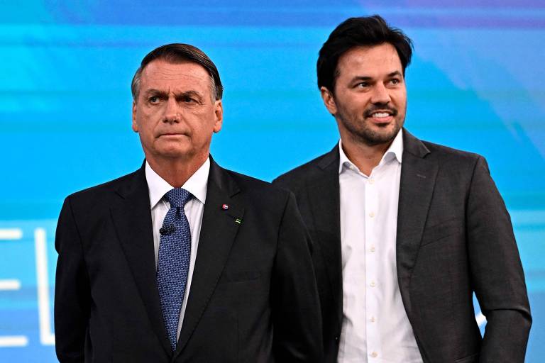 Jair Bolsonaro e Fábio Faria durante um dos debates eleitorais
 