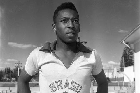 Rio de Janeiro (RJ) - 23/12/1958 - Futebol - Pelé (Jogador) - Foto Arquivo / Agência O Globo - Negativo :  7417