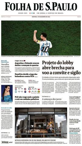 Capa da Edição Nacional da Folha