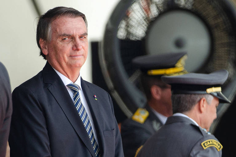 O presidente Jair Bolsonaro durante cerimônia de graduação de cadetes da Academia Militar das Agulhas Negras 