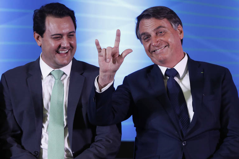 No Planalto, o presidente Jair Bolsonaro (PSL, e o governador Ratinho Jr. (PSD)