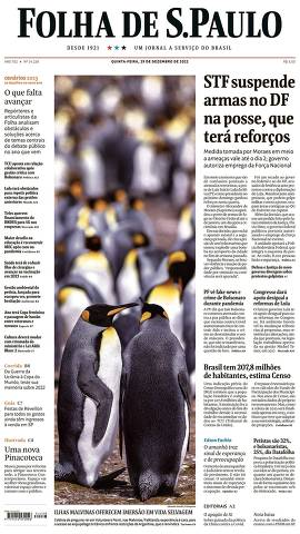 Capa da Edição Nacional da Folha