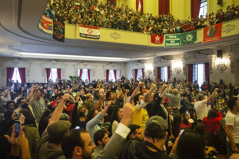 Ato em defesa da democracia na Faculdade de Direito da USP 