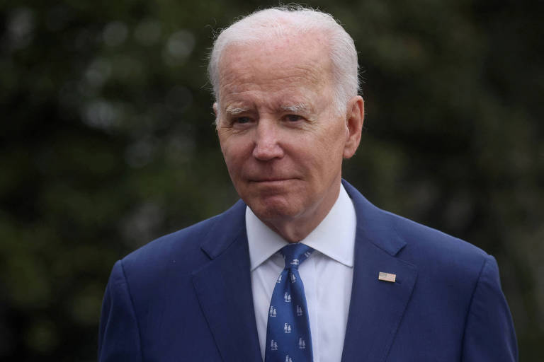 O presidente dos EUA, Joe Biden, em jardim da Casa Branca, em Washington