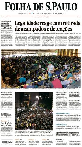 Capa da Edição Nacional da Folha