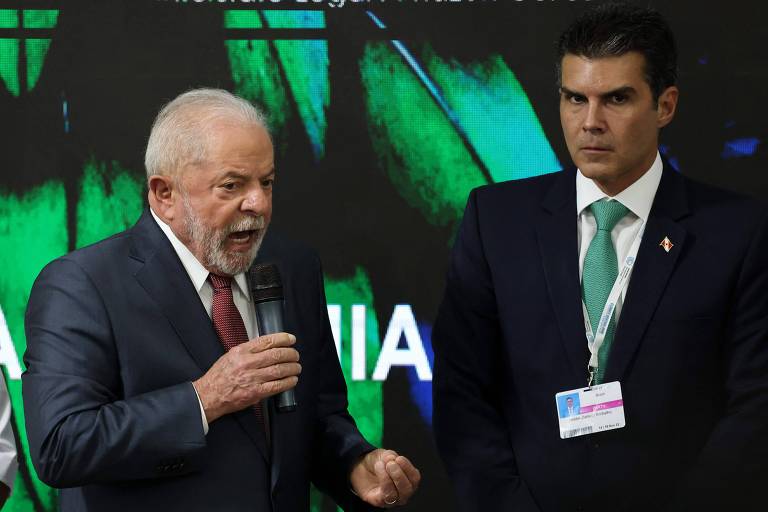 O então presidente eleito Lula com o governador do Pará, Helder Barbalho, durante a COP-27 em 2022, em Sharm el-Sheikh