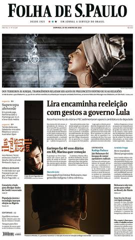 Capa da Edição Nacional da Folha