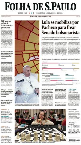 Capa da Edição Nacional da Folha