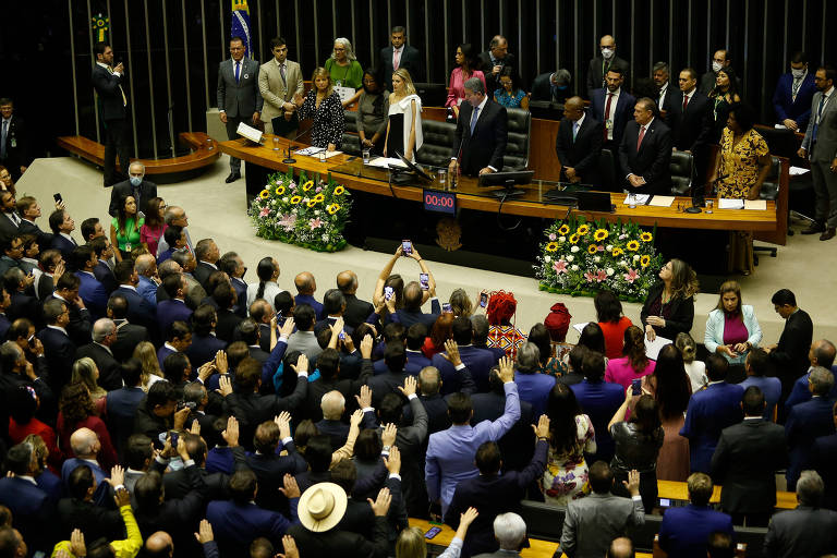 Sessão de posse de deputados na Câmara Federal