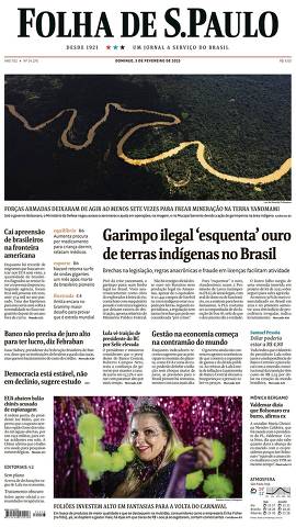 Capa da Edição Nacional da Folha