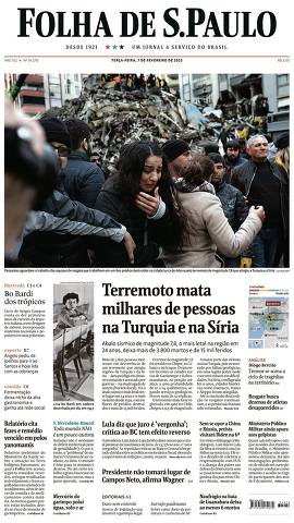 Capa da Edição Nacional da Folha