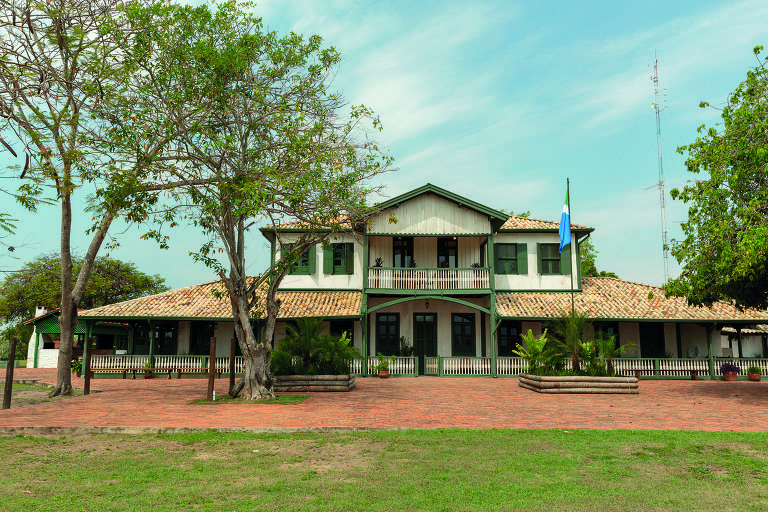 Sede da Fazenda Rio Negro (MS), onde foram gravadas cenas da novela Pantanal na TV Manchete e TV Globo