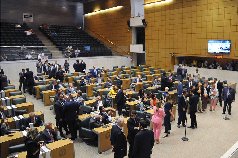 Plenário da Assembleia Legislativa de São Paulo durante sessão