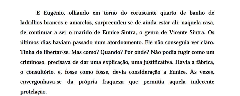 Trecho de 'Olhai os Lírios do Campo', de Erico Verissimo