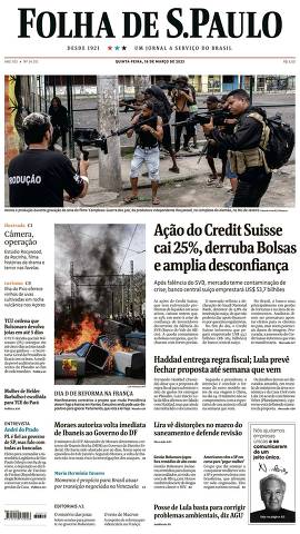 Capa da Edição Nacional da Folha