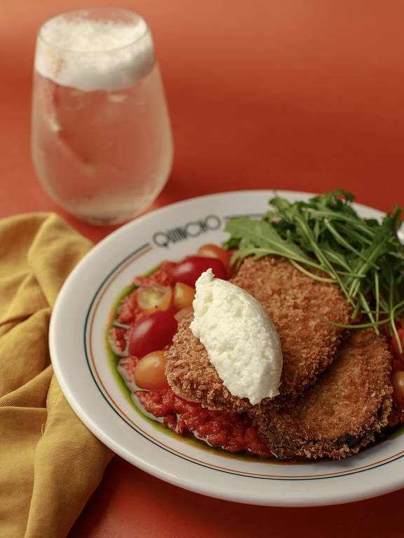 Berinjela à parmegiana do restaurante vegetariano Quincho