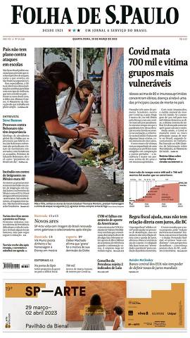 Capa da Edição Nacional da Folha