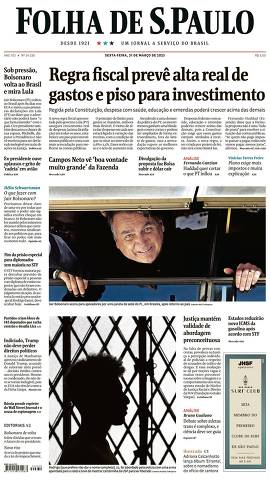 Capa da Edição Nacional da Folha