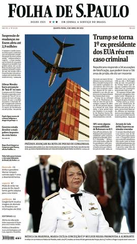 Capa da Edição Nacional da Folha