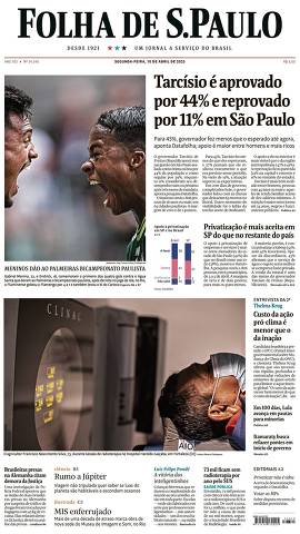 Capa da Edição Nacional da Folha