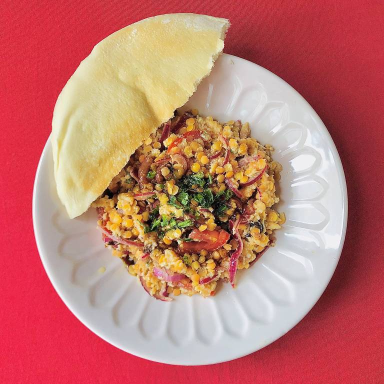 Salada de lentilhas do colunista Marcos Nogueira, o Marcão