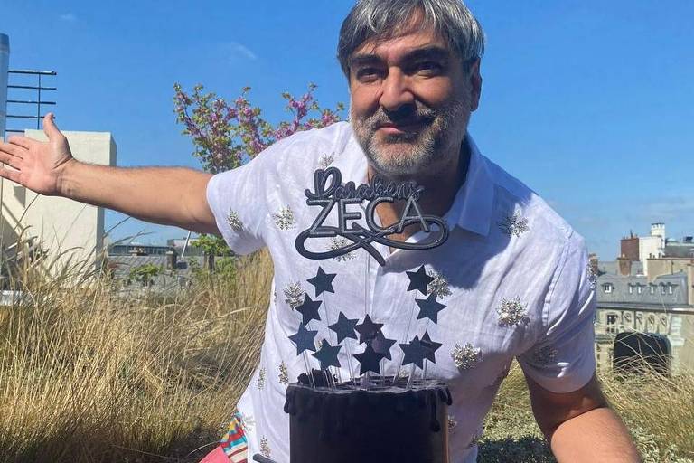 Zeca Camargo comemora aniversário de 60 anos em Paris