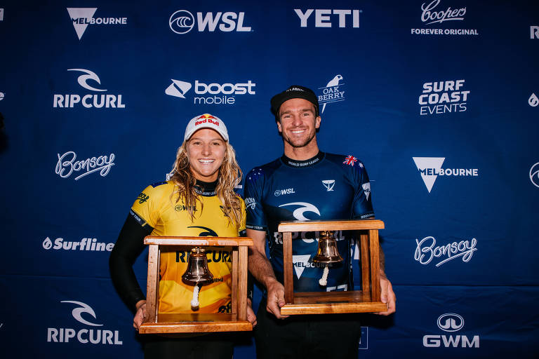 Australianos dominam etapa de surfe em Bells Beach