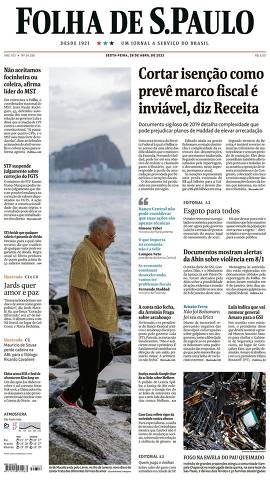 Capa da Edição Nacional da Folha