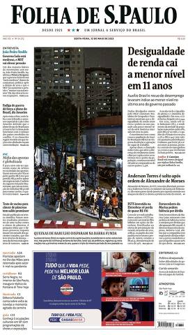 Capa da Edição Nacional da Folha