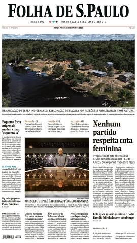 Capa da Edição Nacional da Folha