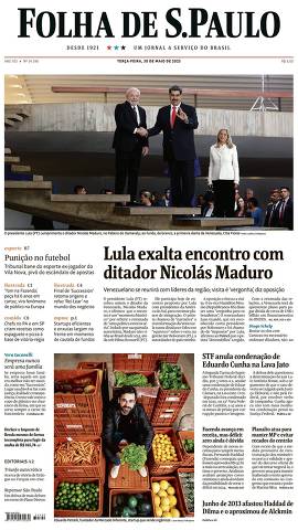 Capa da Edição Nacional da Folha