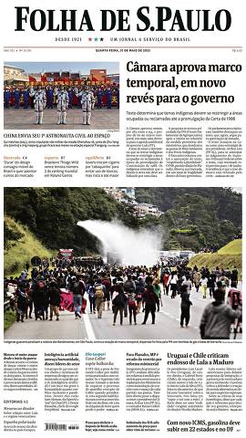 Capa da Edição Nacional da Folha