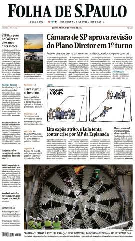 Capa da Edição Nacional da Folha