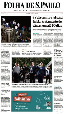 Capa da Edição Nacional da Folha