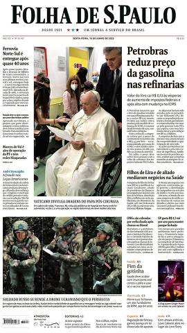 Capa da Edição Nacional da Folha