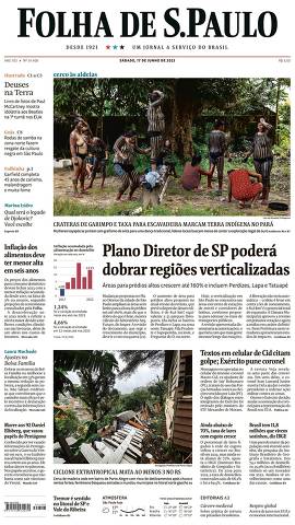 Capa da Edição Nacional da Folha