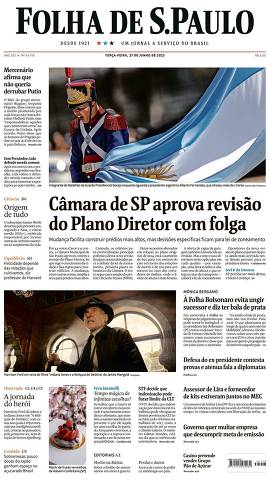 Capa da Edição Nacional da Folha