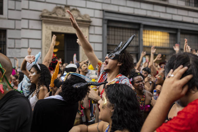 O bloco de Caranaval Tarado Ni Você, no centro de São Paulo