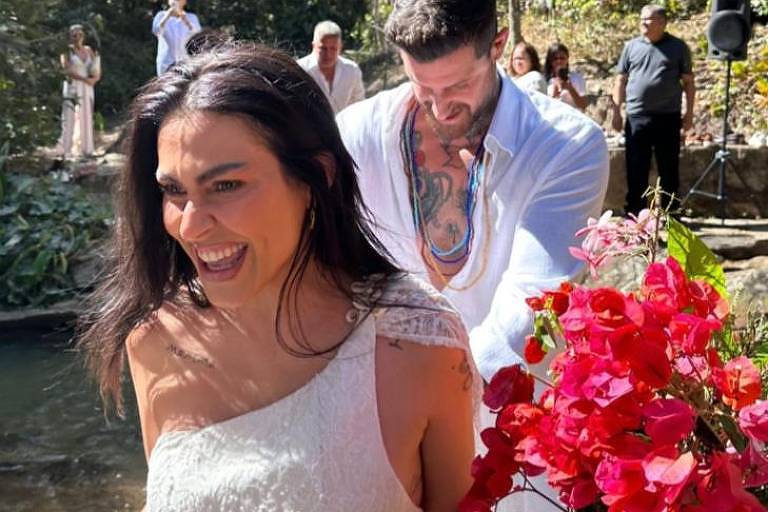 Cleo e Leandro D'Lucca se casam pela terceira vez