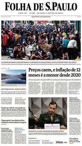 Capa da Edição Nacional da Folha