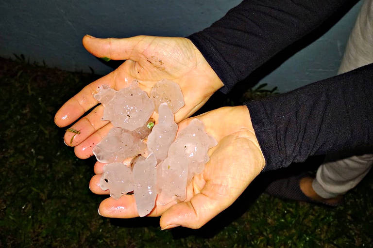 Rio Grande do Sul registra chuva de granizo