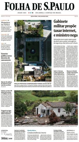 Capa da Edição Nacional da Folha