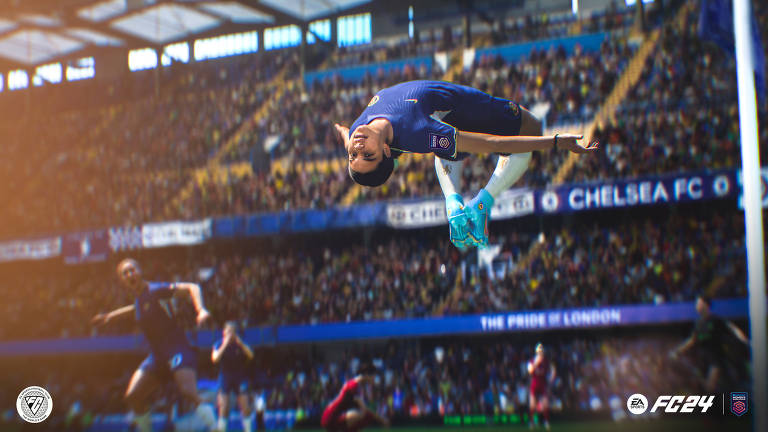 Sam Kerr, do Chelsea, no game 'FC 24', sucessor da série 'Fifa', da EA Sports