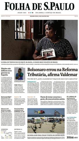 Capa da Edição Nacional da Folha